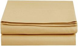 Elegant Comfort Luxury Flat Sheet Wrinkle-Free 1500 Thread Count Egyptian Quality 1-Piece Flat Sheet, Queen Size, Gold