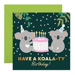 Central 23 - Cute Birthday Card for Her - 'Have a Koala-ty Birthday!' - Cute Birthday Cards for Him - Ideal Birthday Cards for Women - Sweet Daughter Birthday Card - Comes with Cute Stickers