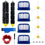 Rjnlsc 9 Pack Replacement Parts Accessories for irobot Roomba 600 500 Series 694 675 676 692 695 677 671 655 645 690 680 660 650 620 614 595 585 564 robot, 4 Filter 4 Side Brush 1Bristle&1Beater Brush