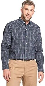 Arrow Chemise Hamilton à Manches Longues à Carreaux Bouton Bas, Blazer Bleu Marine Profond, XL Homme