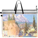 2PCS 24 x 36 Inch Art Portfolio Case Art Portfolio Bag Large Posters Storage Bag Portfolios Bags with Zipper and Handle for Artwork Artist Portfolio Drawing Painting Sketch Project Folder Bag