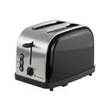 SQ Professional Gems Legacy Toaster 2 Slice with High-Lift and Wide Slots -High Lift Function - Reheat, Defrost, Cancel, Removable Crumb Tray -900W -Stainless Steel (Onyx)