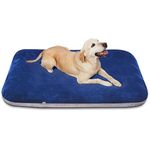 Magic Dog Super Soft Large Dog Bed Orthopedic Pet Beds 39 Inches Washable Anti Slip Bottom Dog Sleeping Mattress with Removable Cover, Blue L