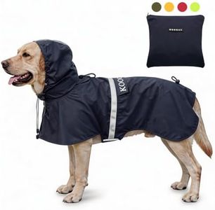 KOOGAL Pet Large Dog Raincoat Apparel Poncho Waterproof for Medium Large Sized for Dog Raincoat Clothes (Navy Blue, 6XL)