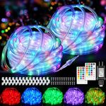 99FT 300 LED Connectable Rope Lights Outdoor Waterproof, 18 Color Changing Rope Lights with Remote, Color Chaning Outdoor String Lights for Bedroom, Deck, Patio, Backyards Halloween Christmas