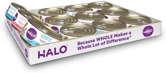 Halo Cat Seafood Pate Variety Pack: Grain Free Whitefish Pate, Salmon Pate, Seafood Medley Pate 5.5 oz can (Pack of 12)