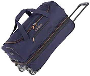 Travelite 2-Wheel Trolley Travel Bag Size. S with Expansion Pleat, Luggage Series Basics: Soft Luggage Travel Bag with Wheels with Extra Volume, 55 cm, 51 liters (Expandable to 64 liters)
