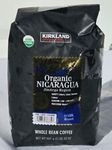 Kirkland Signature Organic Whole Bean Nicaragua Coffee Beans, 32 Ounce