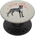 Great Dane is my Valentine Animal Spirit Heart PopSockets PopGrip: Swappable Grip for Phones & Tablets