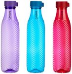 Amazon Brand - Solimo 1 Lt Water Bottle | Multicolor | Set of 3 (Twist)