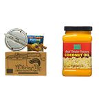 Wabash Valley Farms 25008 Whirley-Pop Stovetop Popcorn Popper & Real Theater Coconut Popping Oil - 30 oz (Packaging May Vary)