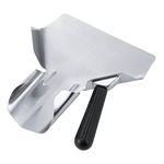 LSTK Stainless Steel Popcorn Scoop, Potato Chip Scoop Food Shovel Chip, French Fries Popcorn Shovel with Plastic Non-Slip Handle for Party Dessert Snack