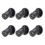 Dimmable 12V LED Mini Spotlights for Display - 1.5W Daylight 6500K, Small Spotlights for Displays with Dimmer, Black - Set of 6