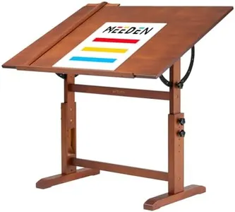 MEEDEN Extra-Large Wood Drafting Table: 42" x 30" Artist Drawing Desk - Height Adjustable Art Craft Table - Tilting Table for Adults Painting Reading Writing Sketching