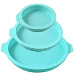 Newk Silicone Round Cake Mold, 3 Packs Silicone Disc Like Mold for Cake, Resin Coasters, Handmade Soap – 4”+6“+8”