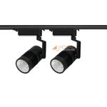 JACKAL Metal Led 30 Watts Indoor Ceiling Spot Light/Track Light (Warm White) | Flexibly Rotatable Light Head | Perfect For Kitchen, Living Room & Malls Trackway Not Included (Black), Pack Of 2