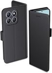 Aiziki Case For Honor 200 Smart Wallet Premium Leather Flip Case with Card Slots Magnetic Closure Kickstand Shockproof Protective Compatible with Honor 200 Smart Phone Case-Black
