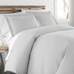 Southshore Fine Living, Inc. Premium Collection Oversized King Duvet Cover Set, Soft Duvet Cover 3-Piece, Two Matching Shams (108 in Wide x 98 in Long), Light Grey, King/California King