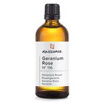 Naissance Geranium Rose Essential Oil (No. 116) - 100ml - Pure, Natural, Steam Distilled, Cruelty Free, Vegan and Undiluted - Use in Aromatherapy & Diffusers