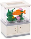 Fish Tank Building Kit, Junior Ideas Building Sets for Child, Toy Fish Tank Building Blocks Model, Creatvie MOC for Boys & Girls 6 7 8 9 10 11 12 Years Old (Small Fish Tanks)