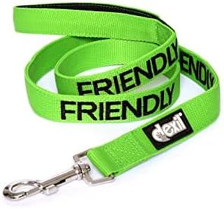 Dexil Friendly (Friendly to All) Green Warning Dog Colour Coded Luxury Padded Personalised 1.8m 6ft Lead Leash to Prevent Accidents or Incidents. Dog Award Winning