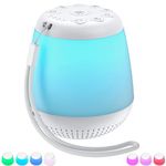 eSynic Portable White Noise Machine Baby White Noise Sound Machine Rechargeable Lanyard White Noise Sleep Machine with 8 Night Lights 21 Soothing Sounds Travel Machine for Kids Baby Adults etc