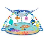 Bright Starts, Disney Baby, Finding Nemo Ocean Lights Baby Activity Gym and Play Mat with Detachable Toys, Sound and Music, Ages Newborn +