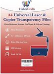 Universal Laser Transparency Film A4 Clear OHP Sheets Laser Printer Acetate Film Overhead Projector Film Tracing Graphic Design Transparency Paper Printable Sheets Fast Dry 120 Micron (10 Sheets)