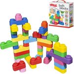 Baby Blocks - Colourful Soft Building Blocks for Babies and Toddlers (42 Pcs) - Educational Squeeze Play Montessori Toys - Baby Stacking Blocks Set - Food-Grade Material Sensory Blocks