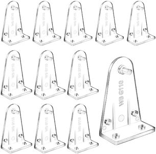 12 Pieces Blind Hold Down Brackets 2 Inch Clear Plastic Blinds Hooks Bottom Rail Hold Clips Replacement for Horizontal Blinds