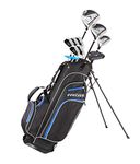 Precise M3 Men’s Right Handed Complete Regular Golf Club Set: 460CC Driver, 3 Wood, 21* Hybrid, 6-9 Irons, Pitching Wedge, Putter, Deluxe Stand Bag, 3 Headcovers | Black Blue