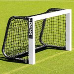 FORZA Mini Hockey Goal [Aluminium Folding Goal] - Black & Blue Net Options (Black Net, 3ft x 2ft (0.9m x 0.6m))