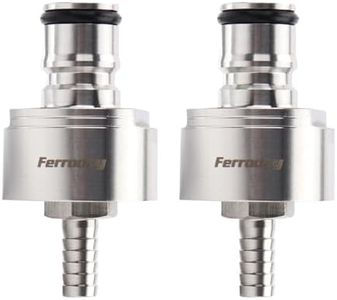 FERRODAY Stainless Steel Carbonation Cap Forced Carbonation PET Bottle Filling 5/16 Barb CO2 Coupling to Carbonate Soda Beer Stainless Steel PET Bottle Carbonation Cap + O-ring + Gasket