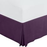 Utopia Bedding Bed Skirt - Soft Quadruple Pleated Dust Ruffle - Easy Fit with 16 Inch Tailored Drop - Hotel Quality, Wrinkle, Shrinkage and Fade Resistant (Full, Purple)