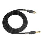 ITATOO Tattoo RCA Cord for Rotary Tattoo Machine Kit Tattoo Power Supply 2.5M 8.2 Feet Soft RCA Tattoo Clip Cord Tattoo Wire Black