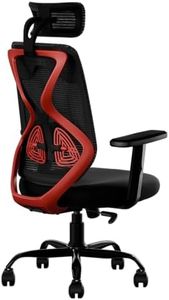 CELLBELL C190 Berlin Office Chair, High Back Mesh Ergonomic Home Office Desk Chair (Red - Black)