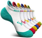 BULLIANT Socks For Women 6Pairs-Womens Athletic Running Ankle Socks No Show-Compression Arch Support&Cushioned Sole