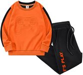 Boys' Activewear Sweatsuit Sets Long Sleeve Tracksuits Active Sweatshirts And Jogger Pants 2 Piece Outfits 2-8 Years, Bas-015, 5-6 Years