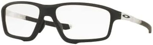 Oakley Crosslink Zero OX8080 808003 58MM Matte Black Square Eyeglasses for Men + BUNDLE With Designer iWear Eyewear Kit