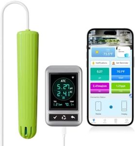 Kactoily Smart 4-in-1 WiFi Hydroponic Monitor, pH EC TDS Temp Meter with Remote App Control, 24/7 Hydroponic Water Tester for Home DWC Aquaponics Indoor Growing