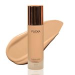 FLiCKA Flawless Femme Liquid Foundation for Face Makeup 30ml | Medium to High Coverage, Buildable | Natural, Waterproof & Moisturizing | All Skin Types | 02 Ivory