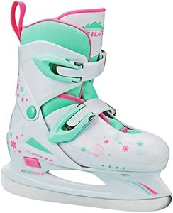 Lake Placid Girls Nitro 8.8 Adjustable Figure Ice Skate, Mint, Large (4-7)