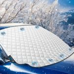 KEPLIN Car Windscreen Cover, Heavy Duty Ultra Thick Protective Car Windscreen Sun Shade - Protect From Snow Ice Frost Sun UV Dust Water Resistant for SUVs, Shade for Windscreen - All Year Round