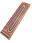 Classic Wooden 3 Lane Cribbage Board with 9 Pegs Included