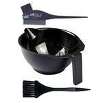 FOLELLO Hair Dye Color Mixing Tint Bowl with Rat Tail Tint Brush Made Of Plastic, Hair Coloring tool Kit, Lightweight and Easy To Handle