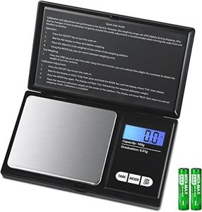 AMIR Digital Scientific Scale, 100g 0.01g/ 0.001oz Pocket Scale, Electronic Smart Scale with 7 Units, LCD Backlit Display, Tare Function, Auto Off, Stainless Steel & Slim Design (Battery Included)