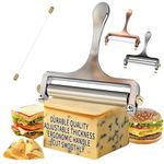 Stainless Steel Cheese Slicer,Adjustable Thickness Wire Cheese Cutter Perfectly for Kitchen Cooking