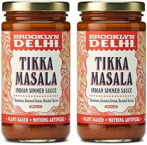 Brooklyn Delhi Tikka Masala Indian Simmer Sauce | Tomatoes, Luscious Coconut Cream, Roasted Spices | Mild Enough for a Kid, Flavorful for a Foodie | Vegan, Nothing Artificial (Pack of 2)