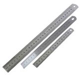 Set of 3 Metal Rulers 12",8", 6" Stainless Steel Metric Imperial Dual Marking Rulers