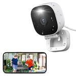 Vimtag 8310 2MP CCTV Camera for Home Outdoor Indoor with WiFi Color Night Vision 1080P Security Camera Baby Camera AI Detection Alert 2-Way Audio 2 Years Warranty Cloud Storage/SD Card Support, White